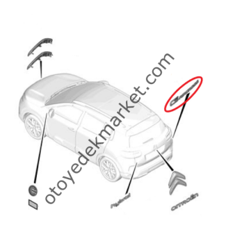 Citroen C5 Aircross (2019-2025) Arka ''C5 Aircross'' Yazısı (Orijinal)