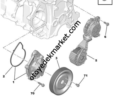 Citroen C4  (2011-2017) 1.4 ve 1.6 Benzinli Devirdaim Kasnağı (İthal)