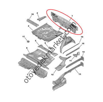Peugeot 408 (2023-2024) Arka Panel Sacı (Orijinal)