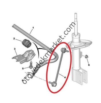 Peugeot RCZ (2010-2015) Viraj Askı Rotu / Z Rot Kolu (Delphi)