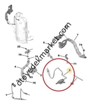 Peugeot 208 1.5 BlueHDI (2019-2020) Oksijen Sensörü (Azot Kaptörü) Orijinal