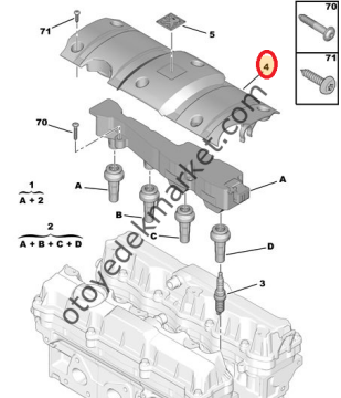 PEUGEOT 307 (2001-2009) 1.6 BENZİNLİ MOTOR ÜST KAPAĞI (ORİJİNAL)