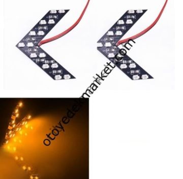 Led Ayna Gündüz Ledi Amber Renk 14 Led