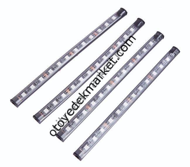 Kayar Sinyalli Ön Panjur Ledi Uzaktan Kumandalı Çok Renkli 4X12 SMD-12V