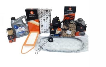 Peugeot 207 (2006-2011) 1.4 Hdi Ağır Bakım Seti Gergi rulmanlı (Orijinal Eurorepar)