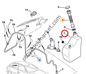 PEUGEOT 306 CAM SU DEPOSU  (ORJİNAL)