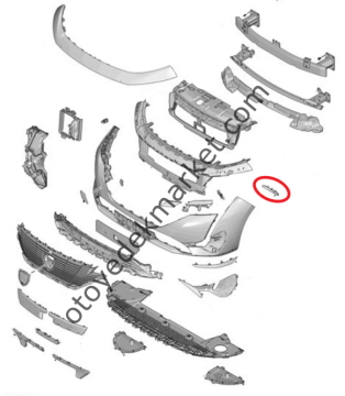 Peugeot 308 (2022-2023) Ön Tampon Sağ Bağlantı Ayağı (Orijinal)