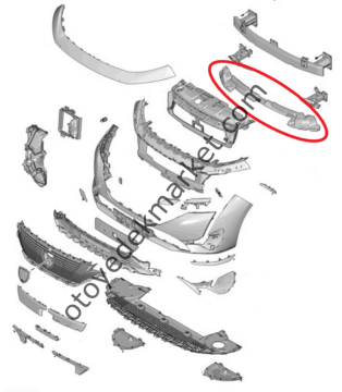 Peugeot 308 (2022-2023) Ön Tampon Darbe Emici Köpük (Orijinal)