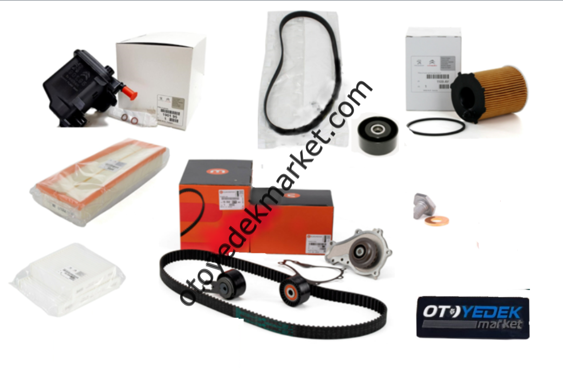 Peugeot 206 (2003-2011) 1.4 Hdi Ağır Bakım Seti (Orijinal) Yağsız