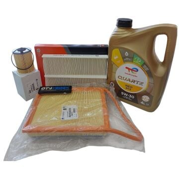 Citroen C-Elysee (2012-2017) 1.6 Hdı Filtre Bakım Seti (Mazot Filtresiz) (Orijinal) Ve 5W30 Motor Yağ