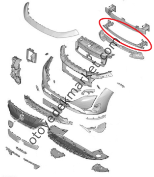 Peugeot 308 (2022-2023) Ön Tampon Alt Demiri (Orijinal)