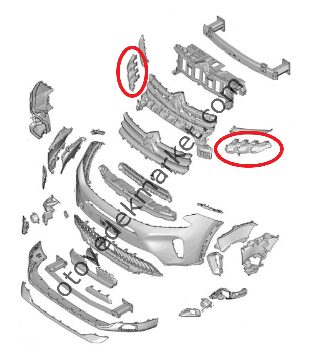 Citroen C5 Aircross (2022-2025) Ön Tampon Bağlantı Braketi (Orijinal)