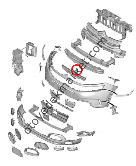 Citroen C5 Aircross (2022-2025) Ön Kamera Bağlantı Braketi (Orijinal)