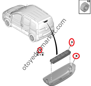 PEUGEOT BİPPER (2008-2017) BAGAJ ÜST STOP (ORJİNAL)