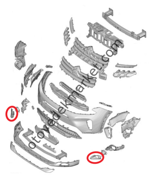 Citroen C5 Aircross (2022-2025) Ön Tampon Sis Far Çerçeve Takımı (Orijinal)