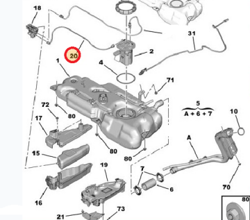 PEUGEOT 207 1.6-1.4  DİZEL DEPO ŞAMANDIRA  HORUMU (ORJİNAL)