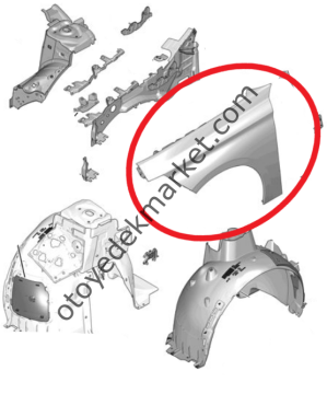 Peugeot 308 (2022-2023) Sağ Ön Çamurluk (Orijinal)