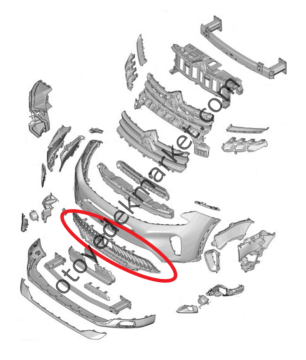 Citroen C5 Aircross (2022-2025) Ön Tampon Izgarası (Orijinal)