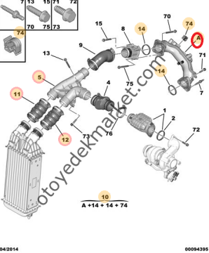 PEUGEOT 508 (2011-2015) 1.6 HDI TURBO HAVA HORTUMU(ORJİNAL)