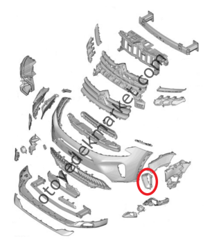 Citroen C5 Aircross (2022-2025) Ön Tampon Sol Köşe Çıtası, Gri (Orijinal)