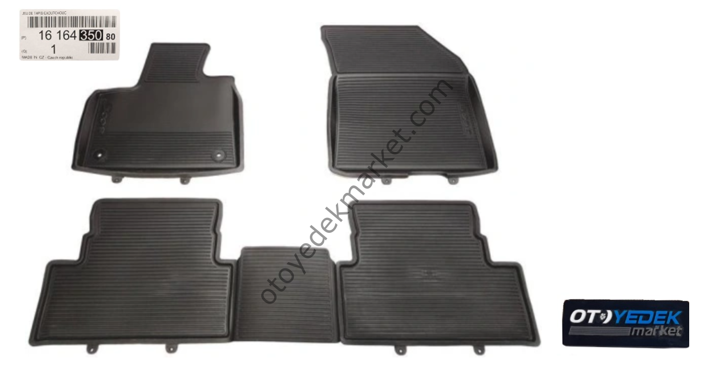 Peugoet  3008 (2016-2024) Ön Arka Havuzlu Kauçuk Paspas Takımı (Orijinal)