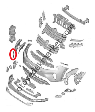 Citroen C5 Aircross (2022-2025) Ön Tampon Sağ Köşe Çıtası, Kahverengi (Orijinal)