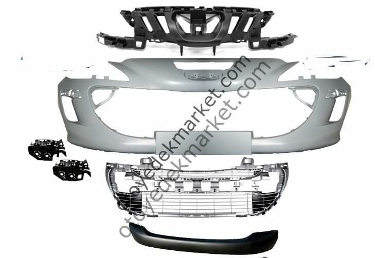PEUGEOT 308 (2007-2013) DOLU ÖN TAMPON (2008-2013) (phira) ön tampon,tampon ızgara,alt,bağlantı tk,orta kuşak,üst panjur