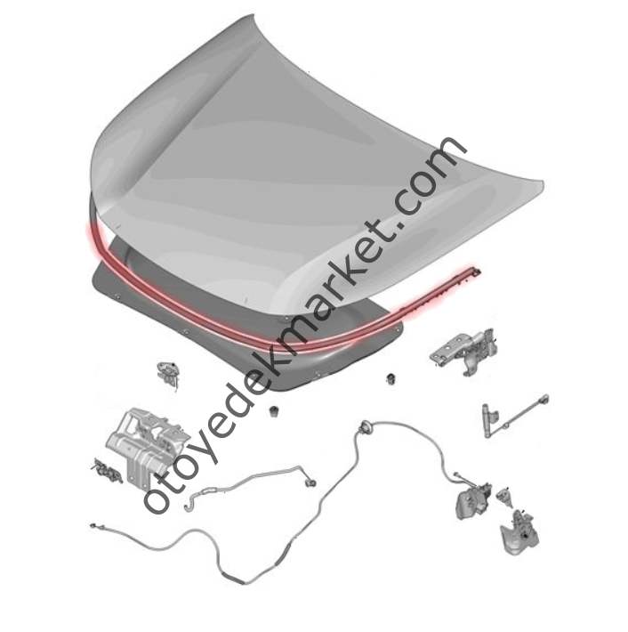 Peugeot 308 (2022-2023) Motor Kaput Fitili (Orijinal)