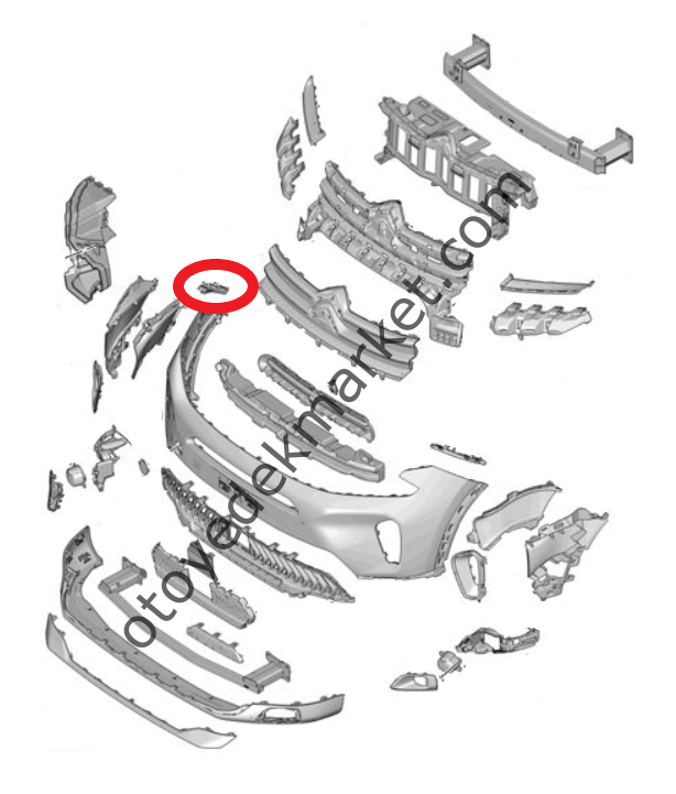 Citroen C5 Aircross (2022-2025) Ön Tampon Sağ Bağlantı Ayağı (Orijinal)