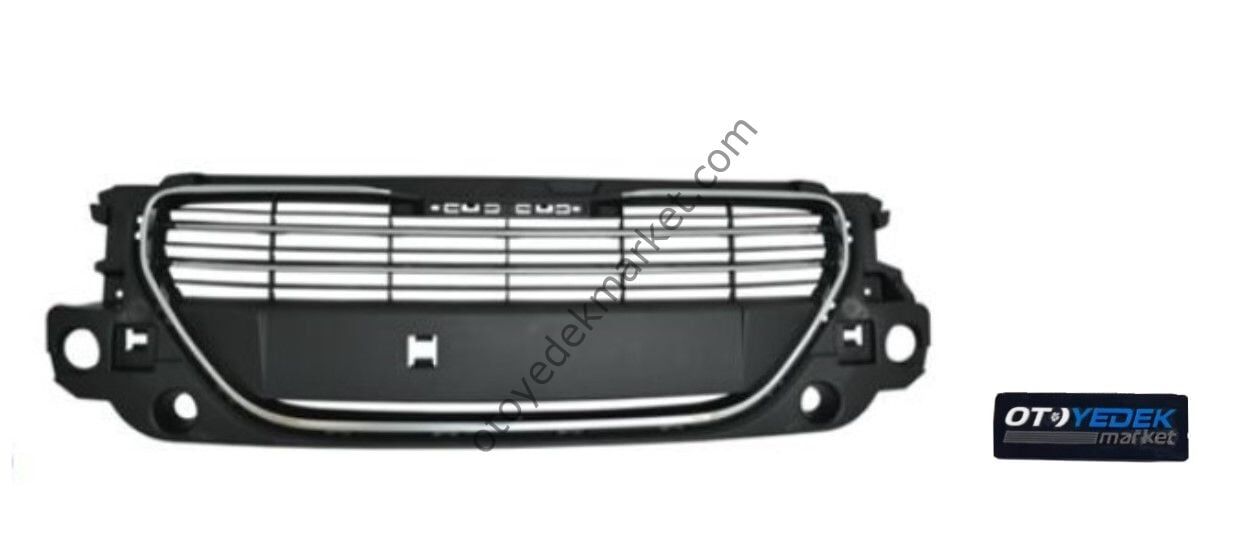 Peugeot 301 (2012-2016) Kromlu Ön Tampon Orta Izgarası (İthal)