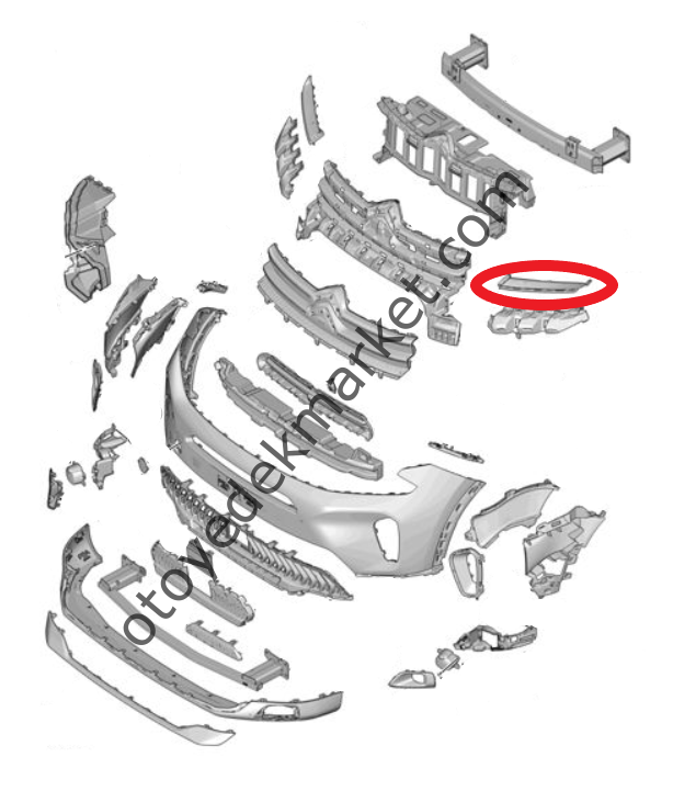 Citroen C5 Aircross (2022-2025) Ön Tampon Çıtası, Sol (Orijinal)