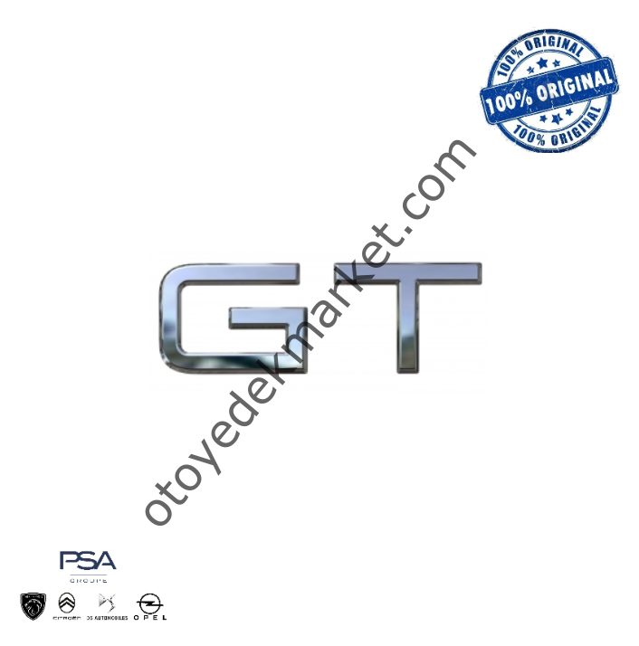 Peugeot 308 (2022-2023) Arka ''GT'' Yazısı (Orijinal)