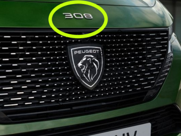 Peugeot 308 (2022-2024) Ön ''308'' Yazısı (Orijinal)