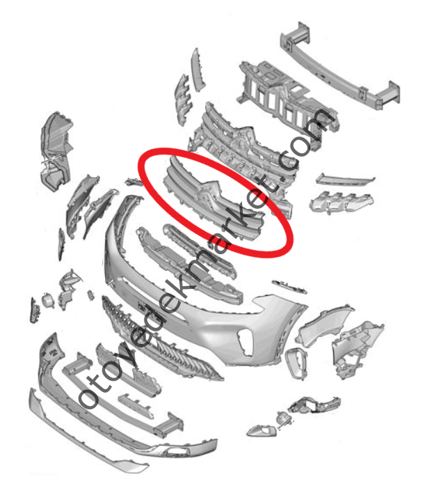 Citroen C5 Aircross (2022-2025) Ön Panjur Izgarası (Orijinal)