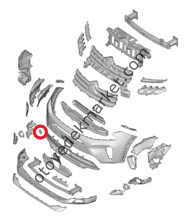 Citroen C5 Aircross (2022-2025) Ön Tampon Çeki Demir Kapağı (Orijinal)