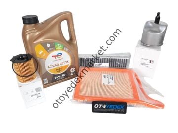Citroen C-Elysee 1,6 Hdi (2012-2017) Filtre Seti (Orijinal) Ve 5w30 Motor Yağ