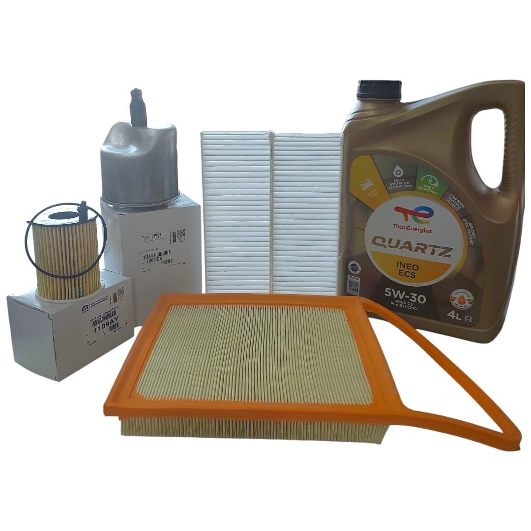 Citroen C-Elysee 1.6 Hdi (2012-2017) Filtre Seti (Orijinal) Ve 5w30 Motor Yağ