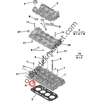 Citroen Cactus (2018-2020) 1.5 BlueHdi Silindir Kapağı Yağlama Kanal Çekvalf / Klapesi (Orijinal)
