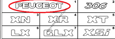 PEUGEOT 306 (PEUGEOT) YAZISI (ORİJİNAL)