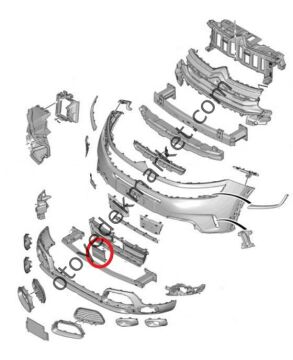 Citroen C5 Aircross (2019-2022) Ön Tampon Izgara Kapağı (Orijinal)
