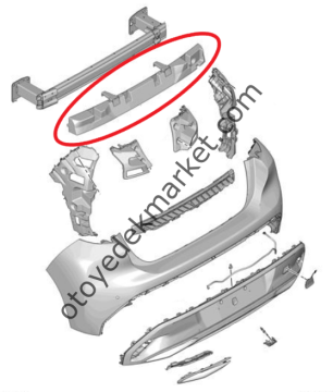 Peugeot 308 (2022-2023) Arka Tampon Darbe Emici (Orijinal)