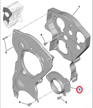 Citroen C2 1,6 Benzinli Triger Alt Kapağı (Orjinal)