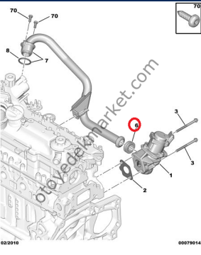 Peugeot 107 (2007-2008) 1.4 Hdi Egr Kelepçesi (Orijinal)