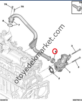 Peugeot 207 (2006-2012) 1.4 Hdi ve 1.6 Hdi Egr Kelepçesi (Orijinal)
