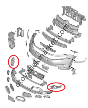 Citroen C5 Aircross (2019-2022) Ön Tampon Bağlantı Ayağı, Braketi (Orijinal)
