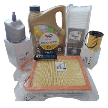 Citroen Berlingo (2012-2018) 1,6 Hdi Euro5 Filtre Seti Bakım + 5w30 Yağ (Orijinal)