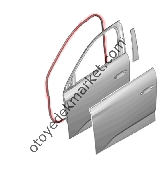 Peugeot 308 (2022-2023) Sağ Ön Kapı Çerçeve Lastiği (Orijinal)