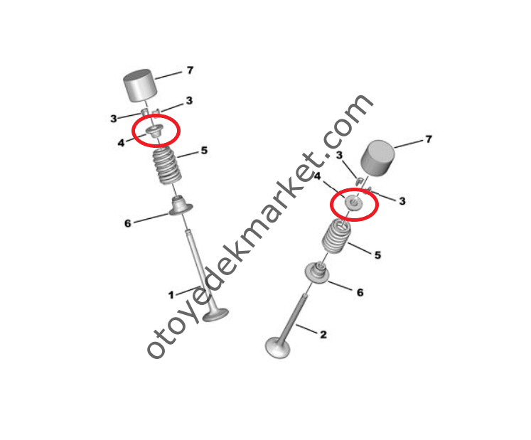 Peugeot 308 (2022-2023) 1.2 Benzinli Subap Yay Başlığı (Orijinal)