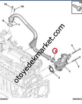 Peugeot Bipper (2007-2013) 1.4 Hdi Egr Kelepçesi (İthal)