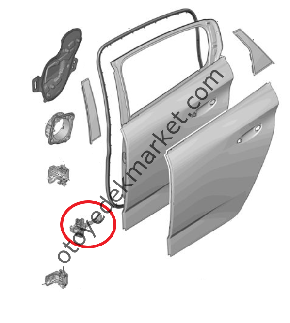 Peugeot 308 (2022-2023) Arka Kapı Durdurucu Gergi Demiri (Orijinal)